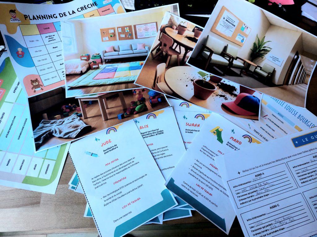 Eléments de jeu pédagogique en print to play